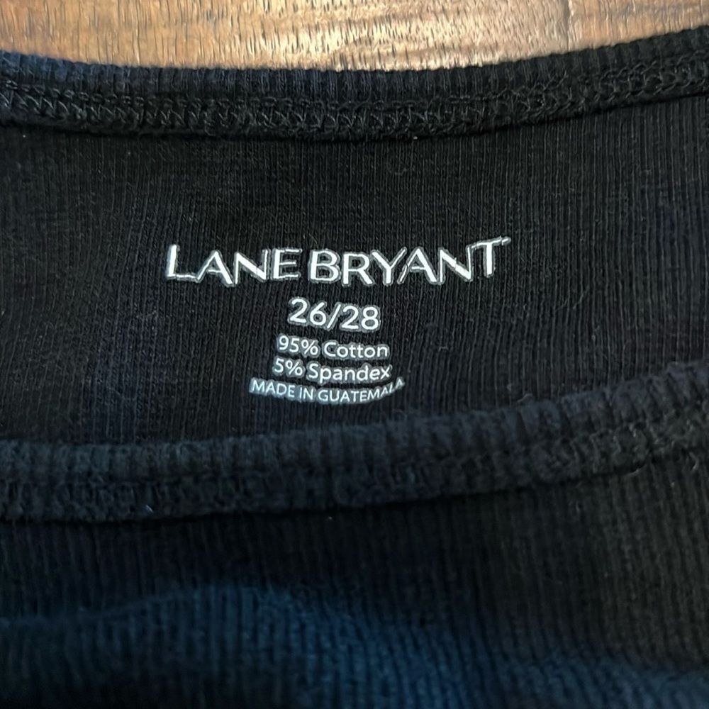 Lane Bryant Black Ribbed Tank - Picture 3 of 6